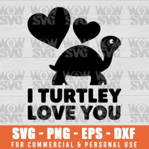 SVG DESIGN THUMBNAIL - funny Turtley Love You svg couple svg turtle lover