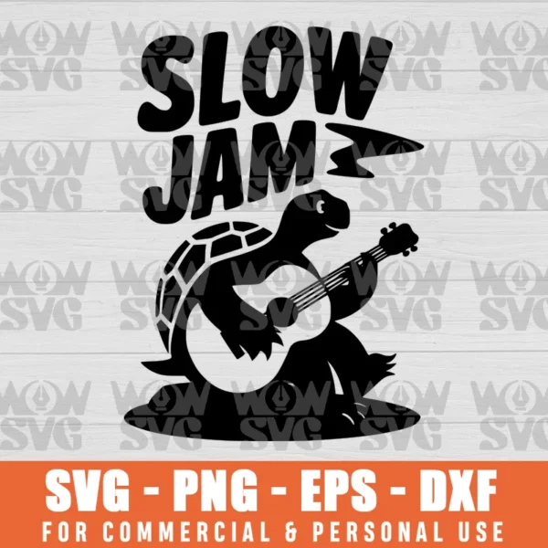 SVG DESIGN THUMBNAIL - turtle guitar svg slow jam music svg i love turtles