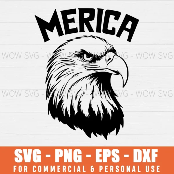 SVG DESIGN THUMBNAIL - Eagle Merica svg 4th of July svg Merica American