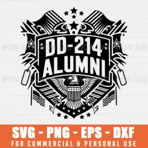 SVG DESIGN THUMBNAIL - DD-214 Alumni svg Veteran Retired svg usa independence day