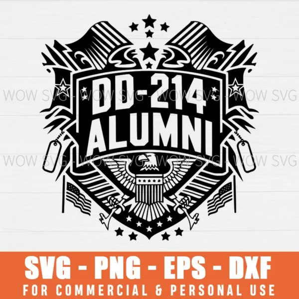 SVG DESIGN THUMBNAIL - DD-214 Alumni svg Veteran Retired svg usa independence day