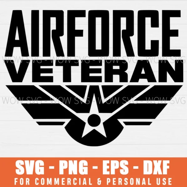 SVG DESIGN THUMBNAIL - Veteran Of The US svg Air Force USA Flag Veterans