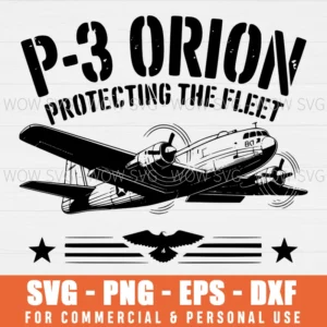 SVG DESIGN THUMBNAIL - P-3 Orion Sub Hunter svg ASW Airplane svg Vintage Veterans