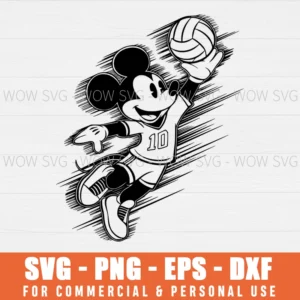SVG DESIGN THUMBNAIL - Disney Mickey Mouse volleyball