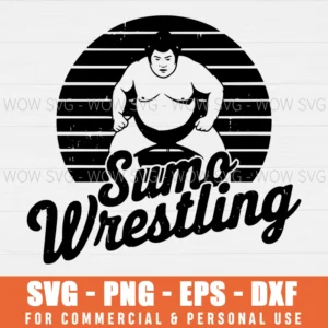 SVG DESIGN THUMBNAIL - Sumo Wrestling Japanese Retro