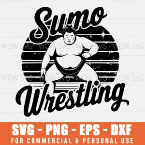 SVG DESIGN THUMBNAIL - vintage Sumo Wrestling