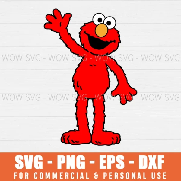 FREE ELMO SVG PNG EPS DXF, CRICUT FILES, SVG FILES CLIP ART