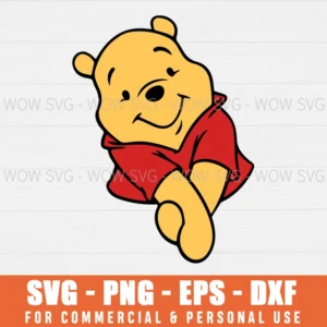 FREE WINNIE THE POOH SVG PNG EPS DXF, CRICUT FILES, SVG FILES CLIP ART