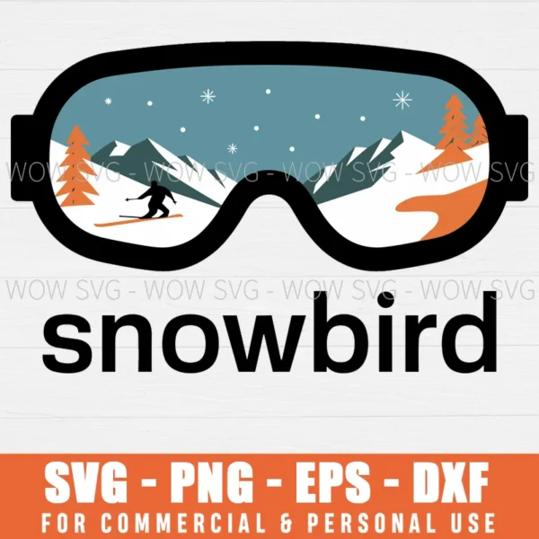 SNOWBIRD UTAH SVG SKI WINTER SPORTS SVG SKIING SKIER SVG PNG EPS DXF, CRICUT FILES, SVG FILES CLIP ART