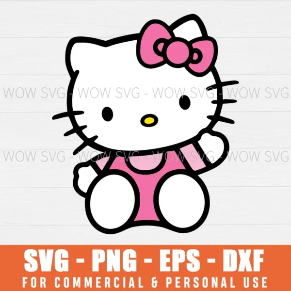 FREE HELLO KITTY SVG PNG EPS DXF, CRICUT FILES, SVG FILES CLIP ART