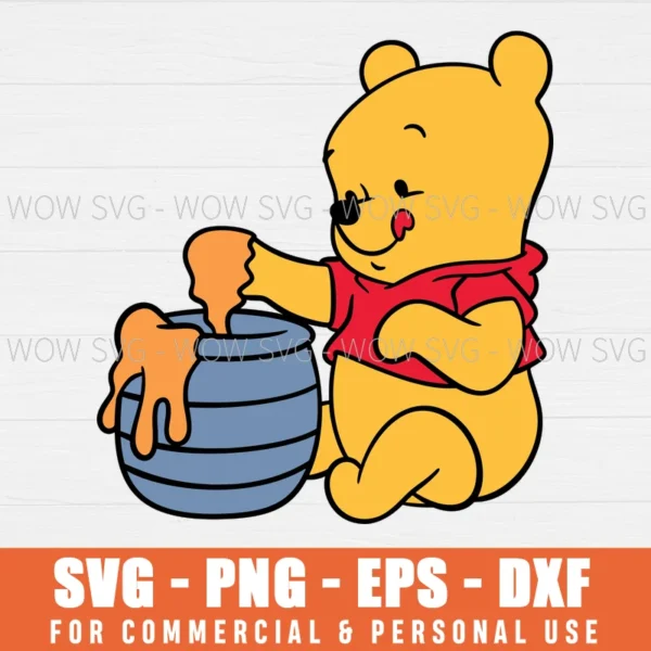 FREE WINNIE THE POOH SVG PNG EPS DXF, CRICUT FILES, SVG FILES CLIP ART