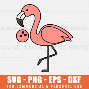 FLAMINGO BOWLING SVG PNG EPS DXF, CRICUT FILES, SVG FILES CLIP ART