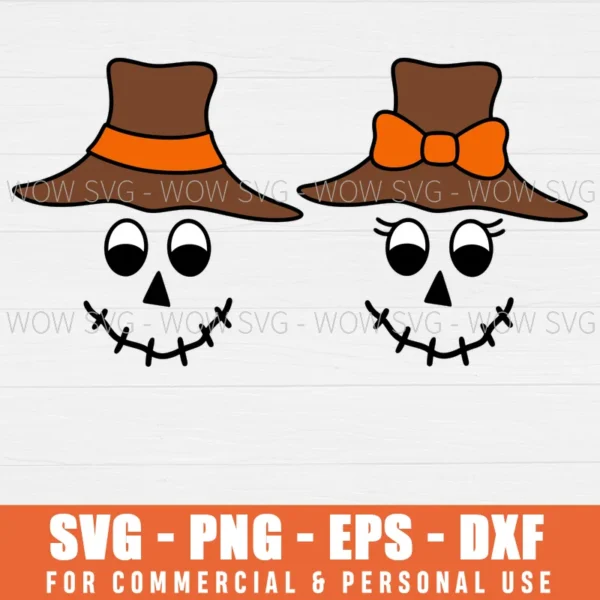 FREE SCARECROW COUPLE SVG PNG EPS DXF, CRICUT FILES, SVG FILES CLIP ART