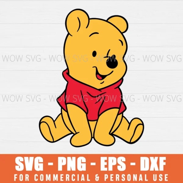 FREE WINNIE THE POOH SVG PNG EPS DXF, CRICUT FILES, SVG FILES CLIP ART
