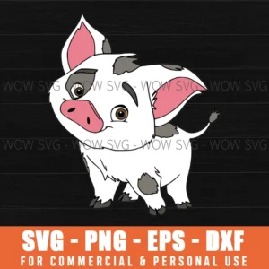 FREE MOANA PUA SVG PNG EPS DXF, CRICUT FILES, SVG FILES CLIP ART