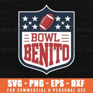 BENITO BOWL SINGER SUPER BOWL FOOTBALL INSPIRED SVG PNG EPS DXF, CRICUT FILES, SVG FILES CLIP ART