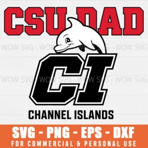 CSU DAD CI CHANNEL ISLANDS SVG PNG EPS DXF, CRICUT FILES, SVG FILES CLIP ART