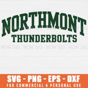 NORTHMONT THUNDERBOLTS SVG PNG EPS DXF, CRICUT FILES, SVG FILES CLIP ART