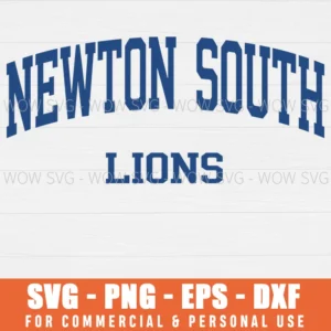 NEWTON SOUTH LIONS SVG PNG EPS DXF, CRICUT FILES, SVG FILES CLIP ART