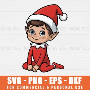 ELF ON THE SHELF SVG PNG EPS DXF, CRICUT FILES, SVG FILES CLIP ART