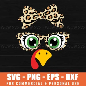 FACE TURKEY SVG TROT SQUAD THANKSGIVING SVG PNG EPS DXF, CRICUT FILES, SVG FILES CLIP ART