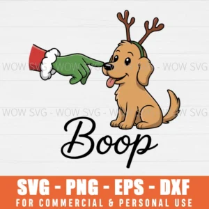 GRINCH BOOP REINDEER MAX DOG FUNNY CHRISTMAS SVG PNG EPS DXF, CRICUT FILES, SVG FILES CLIP ART