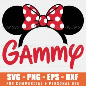MINNIE GAMMY SVG CUTE MINNIE BOW GAMMY SVG PNG EPS DXF, CRICUT FILES, SVG FILES CLIP ART