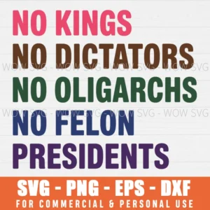 NO KINGS IN AMERICA 1776 SVG PNG EPS DXF, CRICUT FILES, SVG FILES CLIP ART