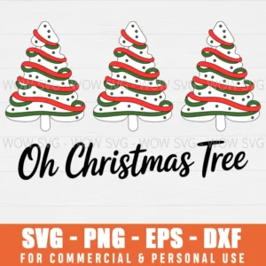 OH CHRISTMAS TREE SVG PNG EPS DXF, CRICUT FILES, SVG FILES CLIP ART