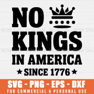 SVG DESIGN THUMBNAIL - No Kings in America Since 1776