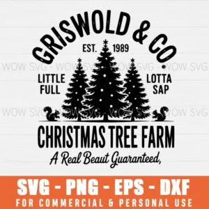 SVG DESIGN THUMBNAIL - Griswold and Co Christmas Tree Farm SVG Vintage Holiday Quote