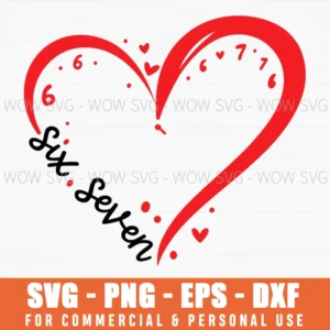 Heart 6 7 Valentine Anniversary Svg Png