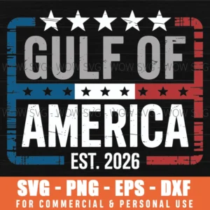 Retro Gulf Of America Est 2026 Vintage Usa Coastal Patriot Svg Png