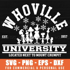 WHOVILLE UNIVERSITY EST 1957 FUNNY GRINCHMAS NEW YEAR GRINCH SVG PNG EPS