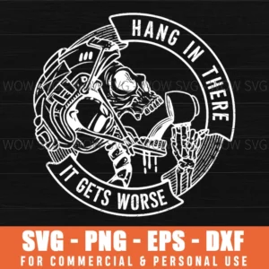 Hang In There Tactical Military Skull Svg Png