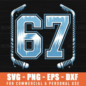 6 7 Ice Hockey Meme Design Dripping Numbers Sports Humor Svg Png