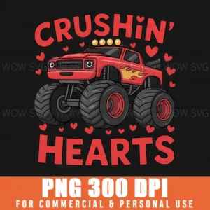 Boy Kids Monster Truck Valentine Xoxo Love Vday Png