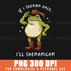 St Patricks Day Funny Frog Shenanigan Lucky Green Png