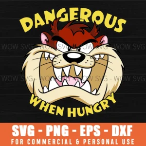 Dangerous When Hungry Funny Tasmanian Devil Animal Png Art