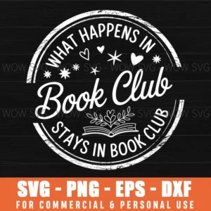 Book Club Adult Humor Svg Book Lover Mom Chapters Coffee