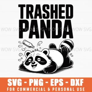 Funny Trashed Panda Svg Png, Raccoon Gets Drunk Svg