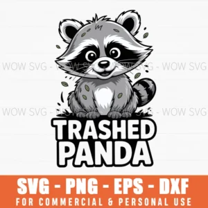 Trash Panda Raccoon Svg Clipart