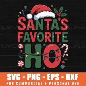 Santa'S Favorite Ho Svg Cut File