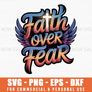 Faith Over Fear Breast Cancer Svg