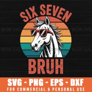 Funny 67 6 7 Horse Retro Sunglasses Six Seven