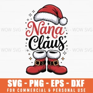 Nana Svg, Claus Christmas Svg