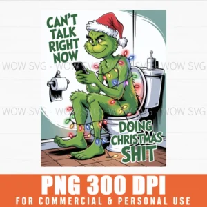 Grinch On Toilet Png, Funny Christmas