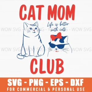 Retro Funny Cat Mom Mama Kitty Meme Mothersday Grandma Club Svg Png