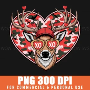 Deer Hunting Buck Hunter Funny Mens Valentine Xoxo Love Png