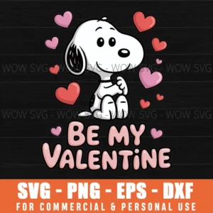Be My Valentine Snoopy Svg Png